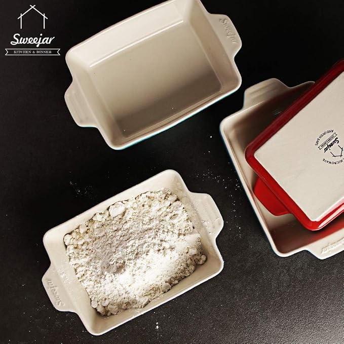Sweejar Ceramic Baking Dish, Rectangular Small Baking Pan - Image 3