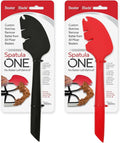 Silicone Spatula ONE Mixer Beater Scraper and Spatula Set, Cherry Red & Black by NewMetroDesign