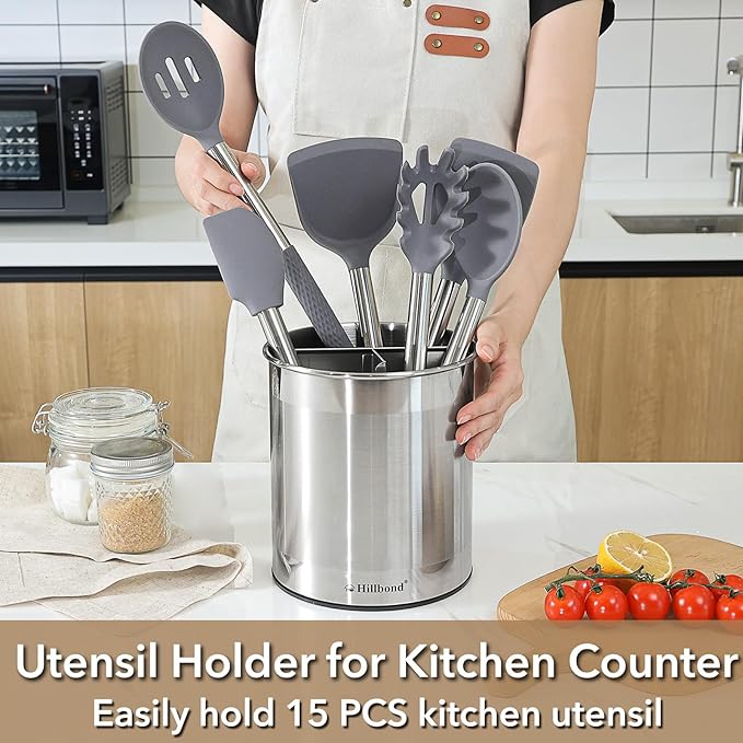 Hillbond 7.5x6.9 Inch EXTRA LARGE Utensil Holder - Image 2
