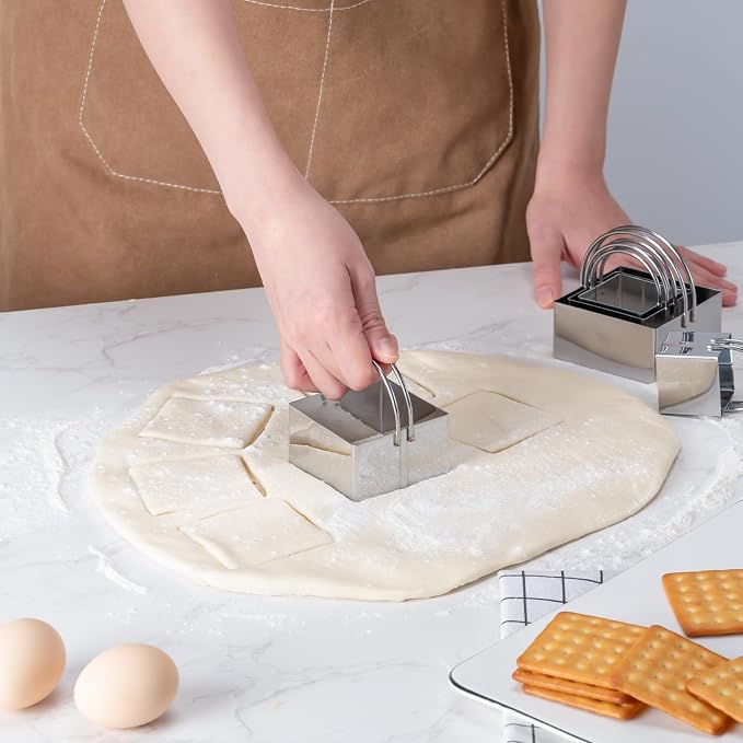Biscuit Cutter Set Square Cookie Cutters - Image 3