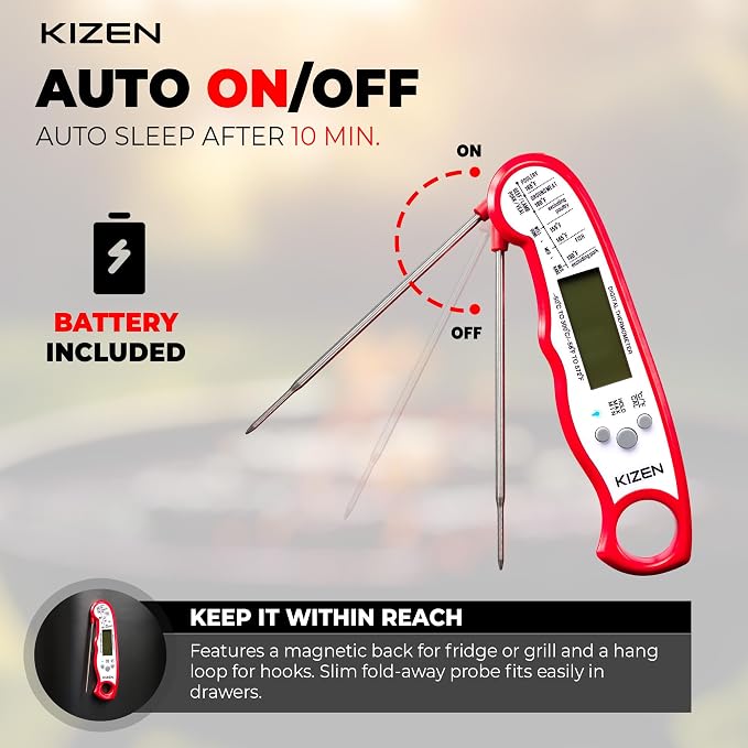 KIZEN Instant Read Meat Thermometer Digital - Image 5