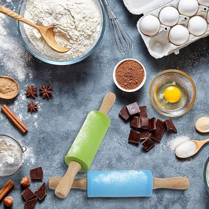 Koogel 2PCS Small Rolling Pin, 9 Inch Kids Rolling Pin - Image 6