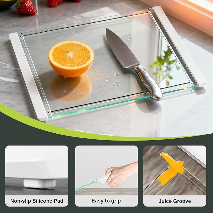 Tempered Glass Cutting Board Set - Image 7