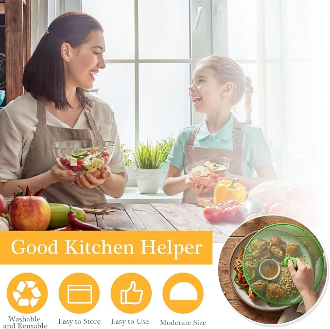 Hicarer 8 Pcs Metal Mesh Screen Food Cover - Image 3