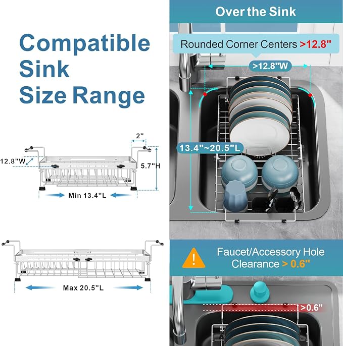 GSlife Expandable Dish Drying Rack - Image 2