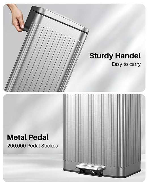 Lovewind 60 Liter/ 16 Gallon Stainless Steel Trash Can - Image 7