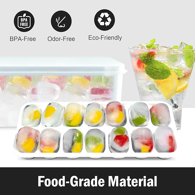 DclobTop Ice Cube Trays with Lid and Bin, Ice Trays - Image 3