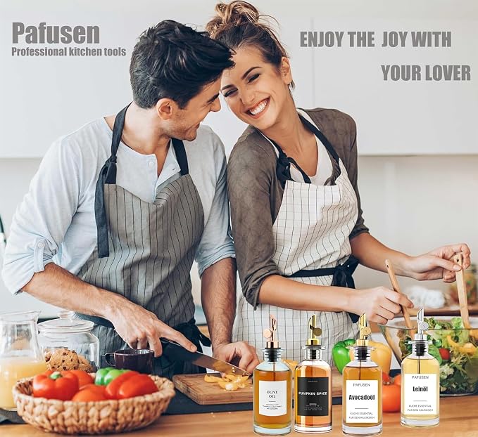 Pafusen 2 Pack Olive Oil Dispenser Bottle, 12 oz Oil Bottles - Image 8