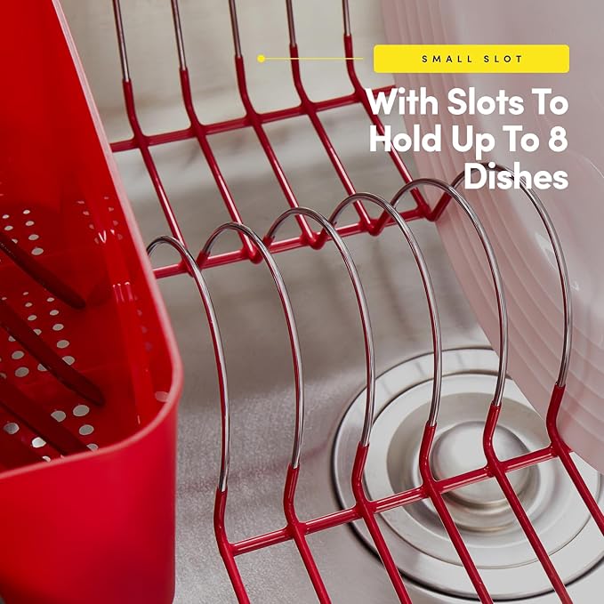 Sweet Home Collection Metal 2 Piece Dish Drying Rack Set Drainer - Image 5