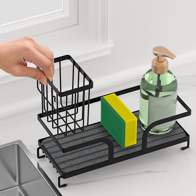 Sponge Holder for Kitchen Sink Caddy, Sink Caddy Organizers - Image 2