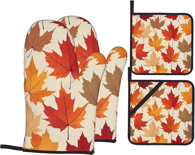 Oven Mitts and Hot Pads Set by Unknown