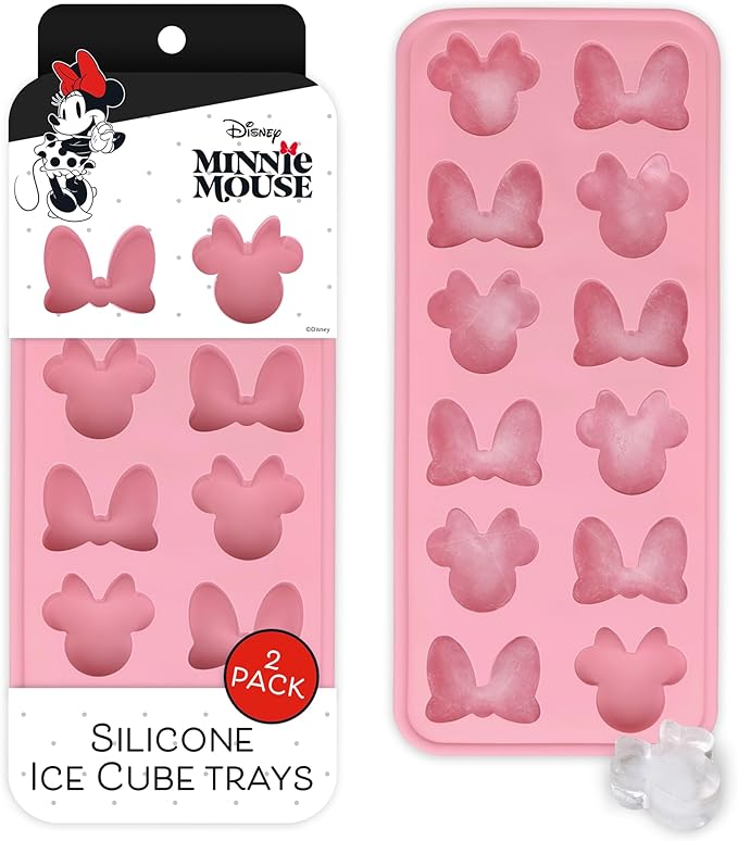 Disney Minnie Mouse Silicone Ice Cube Tray – 2 Pack Ice Trays by BestBrands