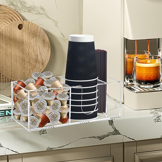 Coffee Bar Accessories and Organizer, Disposable Cup Holder - Image 7