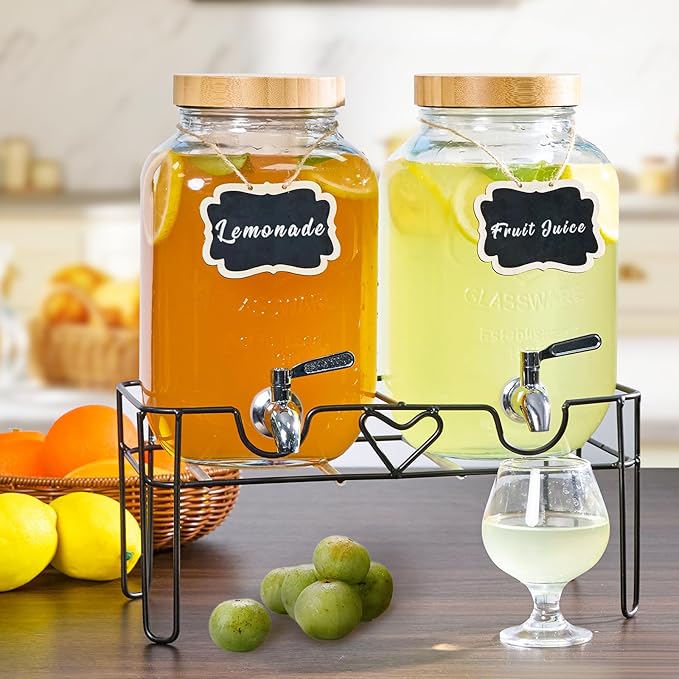 2 Pack1Gallon Glass Drink Dispenser - Image 7