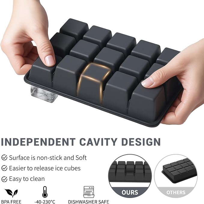 Silicone Ice Cube Tray 3 Pack - Image 2