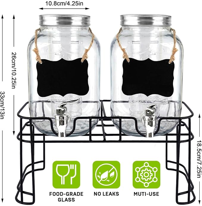 2 Pack 1 Gallon Drink Dispenser - Image 4