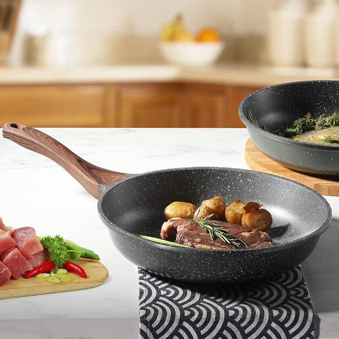 SENSARTE Nonstick Frying Pan Skillet, Swiss Granite Coating Omelette Pan - Image 2