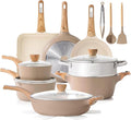 SENSARTE Ceramic Cookware Sets, Pots and Pans Set Nonstick, 20-Piece Induction by SENSARTE