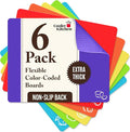 Extra Thick Flexible Cutting Board Mats Set of 6 by CoolerKitchen