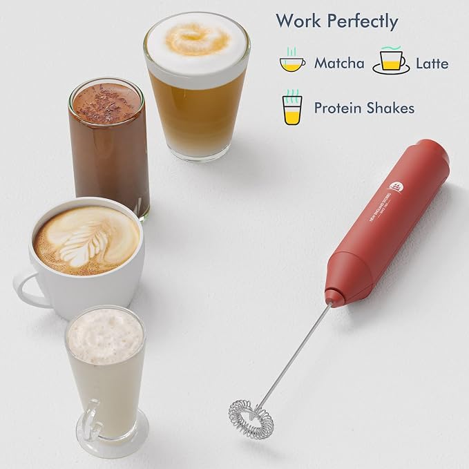 Powerful Milk Frother Handheld Foam Maker, Mini Whisk Drink Mixer - Image 4