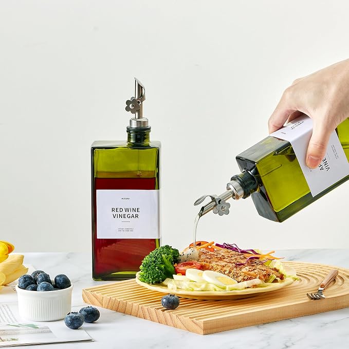 Olive Oil Dispenser Bottle for Kitchen, 16.9oz /500ml Cooking Vinegar Dispenser - Image 4