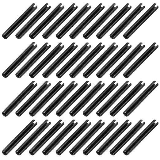 MECCANIXITY 60Pcs Slotted Split Roll Pins 6/25 Inch Dia. 2 Inch Length 65Mn by MECCANIXITY