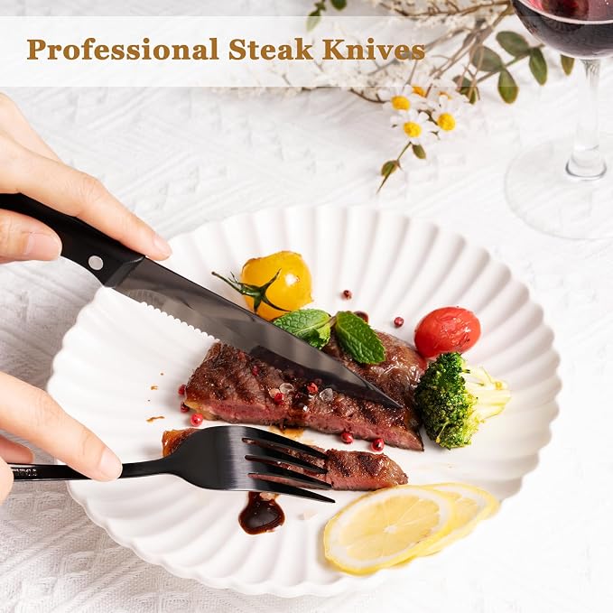 Astercook 24-Piece Black Silverware Set - Image 5