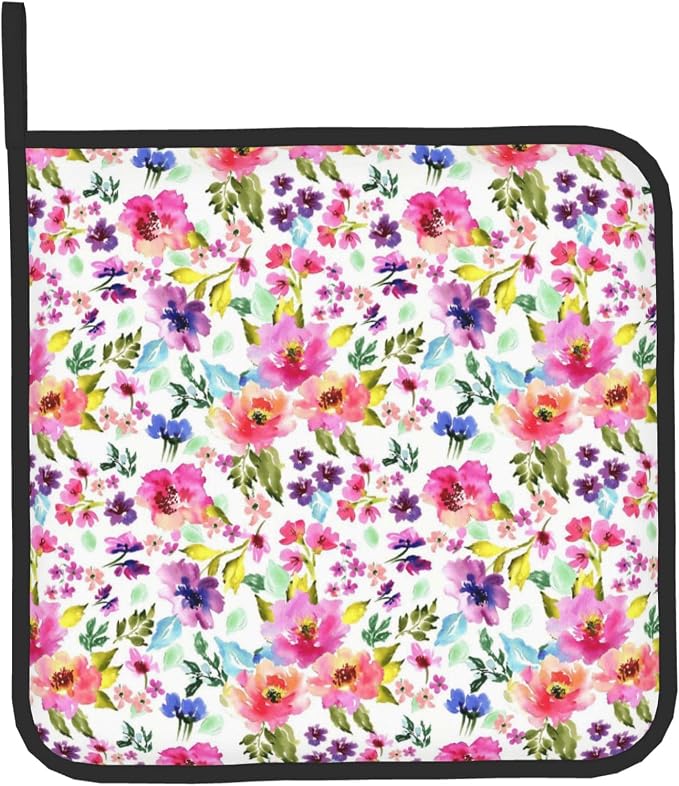 Floral Oven Mitts and Pot Holders Sets Spring Summer Kitchen Mitts Colorful - Image 9