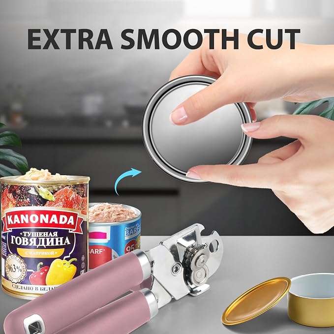 Safring Can Opener Manual, Heavy Duty Handheld Strong Can Opener - Image 7