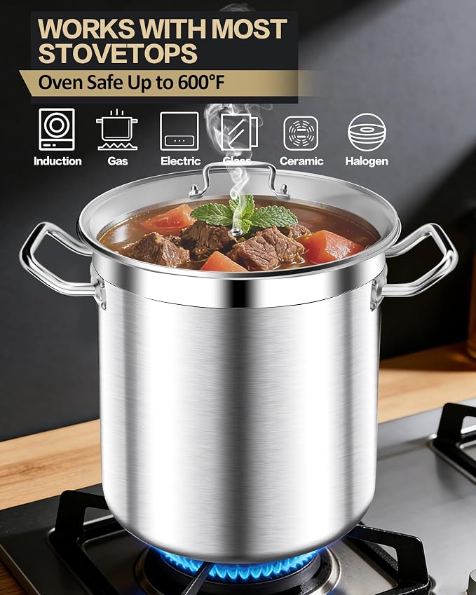 STOCKPOT Stainless Steel 20 Quart Stockpot - Image 5