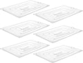 CURTA 6 Pack NSF Notched Food Pan Cover, Full Size Clear Polycarbonate Lid by CURTA