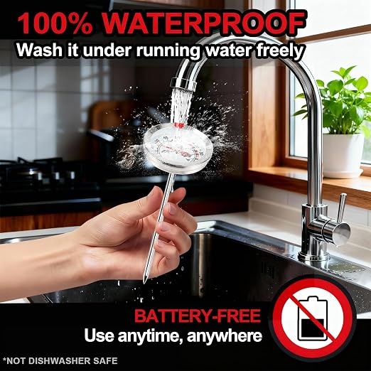 Meat Thermometer Cooking Thermometer Stainless Steel Kitchen Thermometer - Image 4