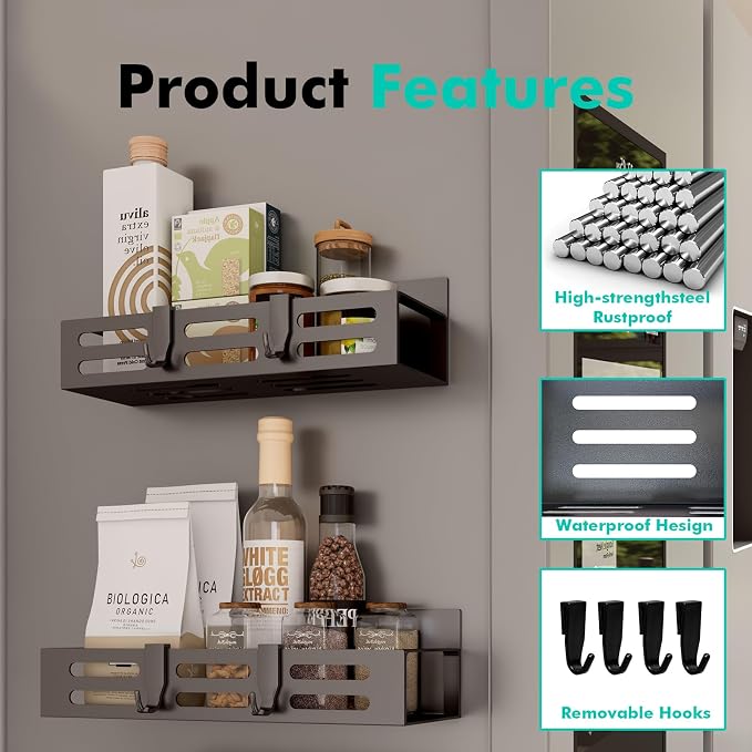 SETBAOO 2 Pack Magnetic Spice Rack - Image 4