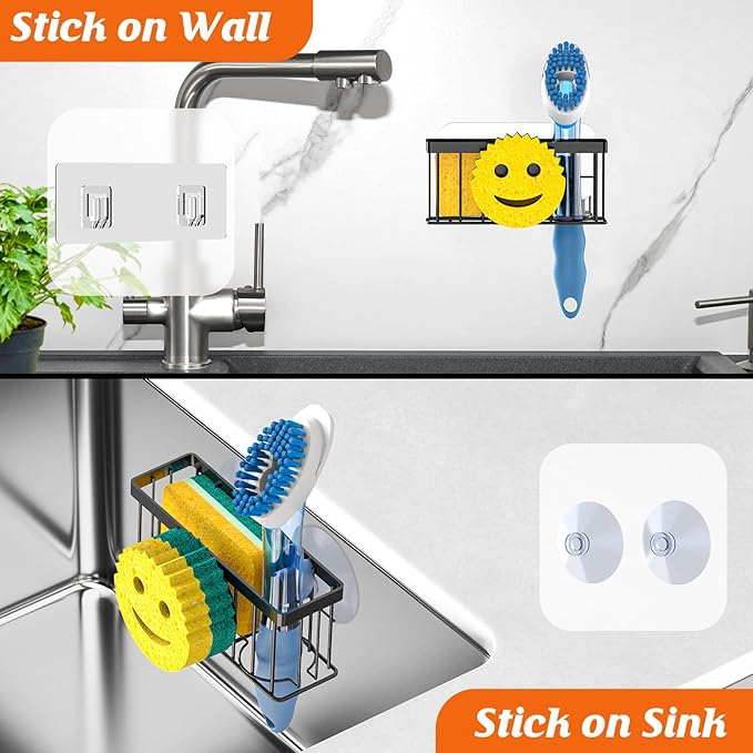 MURLONG Sponge Holder Smiley Face, Sink Caddy - Image 7