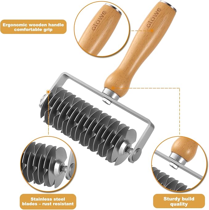 Lattice Pastry Cutter – Stainless Steel Roller Cutter - Image 5