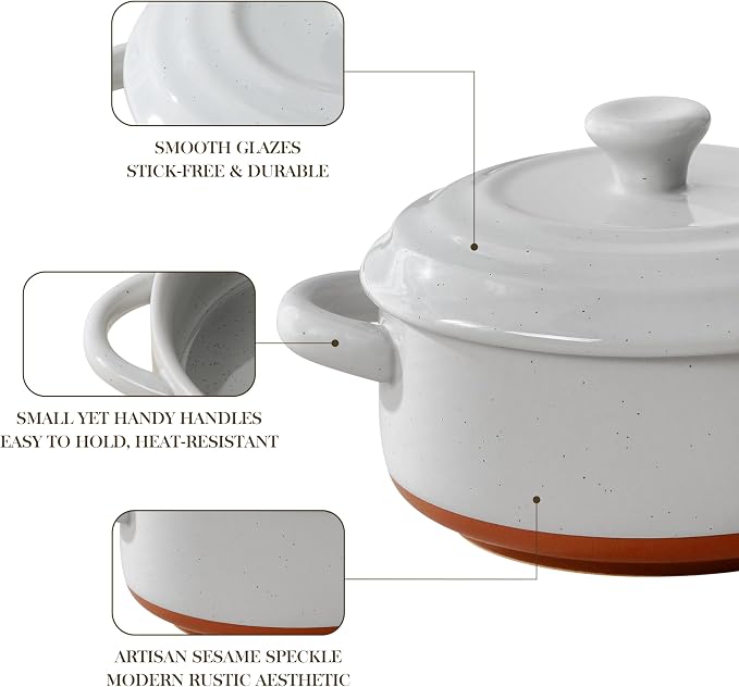 MALACASA Mini Cocotte Set - 12 OZ Ramekins - Image 5