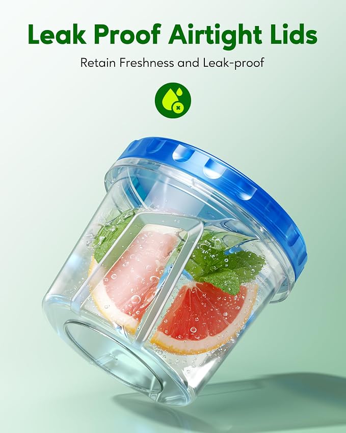 Canfanni 8 Pack-24 OZ Freezer Storage Containers, Plastic Soup Container - Image 4