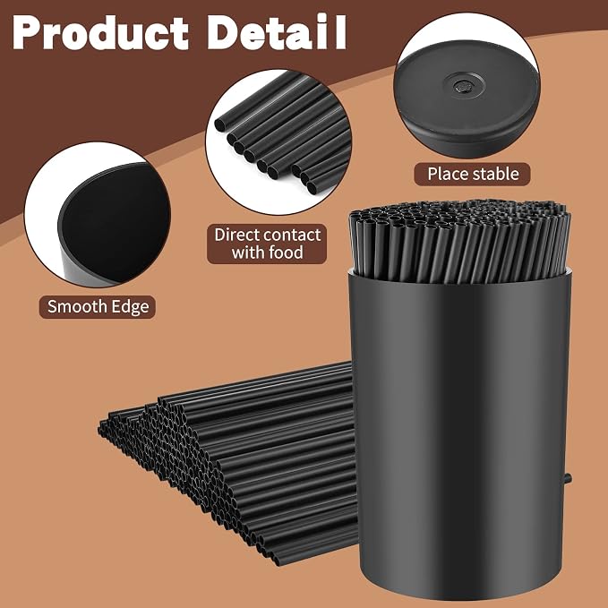 200 Pcs Black Coffee Stirrer and Holder Set Coffee Stir Sticks Coffee Stirrers - Image 3