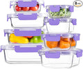 HOMBERKING 8 Pack Glass Food Storage Containers by HOMBERKING