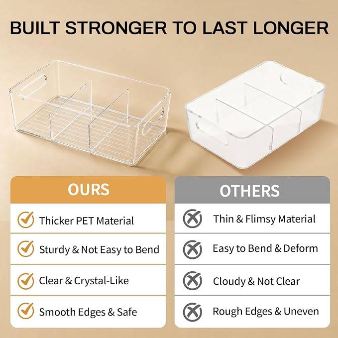 Mpotmiy 4 Pack Clear Pantry Organizers and Storage Bins - Image 9