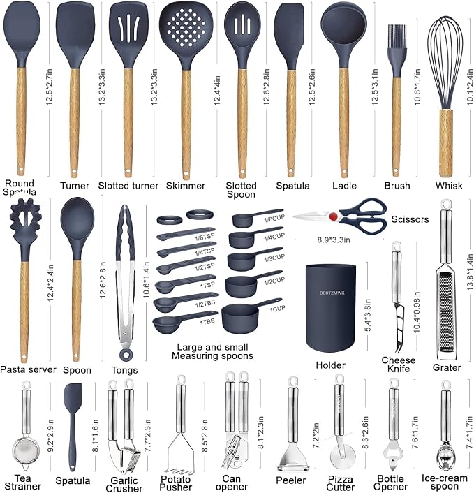 Cooking Utensils Set- 35 PCs Kitchen Utensils - Image 2