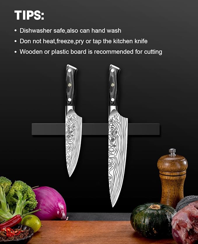 MOSFiATA 2Pcs Chef Knife Set, Sharp Kitchen Knife High Carbon German EN1.4116 - Image 7