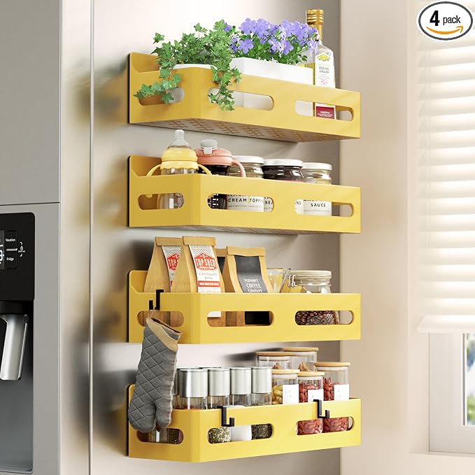Sevenblue 4 Pack Strong Magnetic Spice Rack by Sevenblue