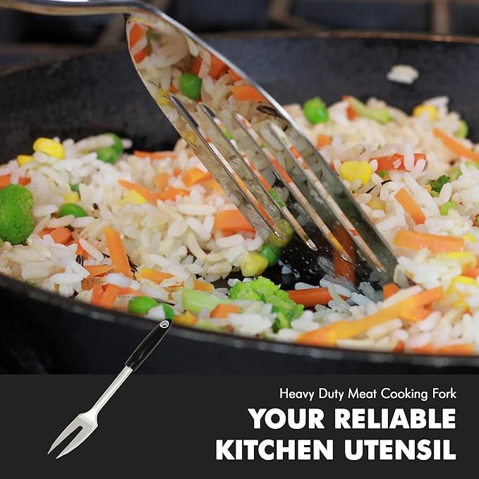 Chef Craft Select Meat Cooking Fork, 12 inch, Stainless Steel - Image 4