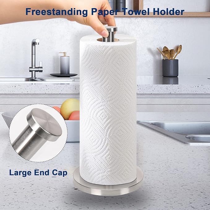 NearMoon Standing Paper Towel Holder, Kitchen Paper Towel Tissue Holder- - Image 5