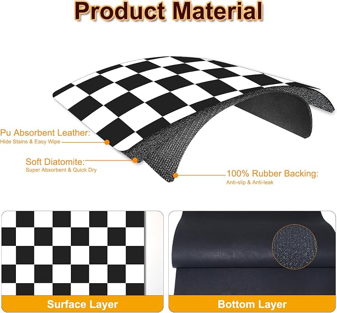 Dish Drying Mat for Kitchen Counter, Absorbent and Stain-Resistant Countertop - Image 3