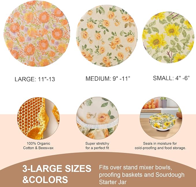 Reusable Bowl Covers for Bread Proofing - Image 2