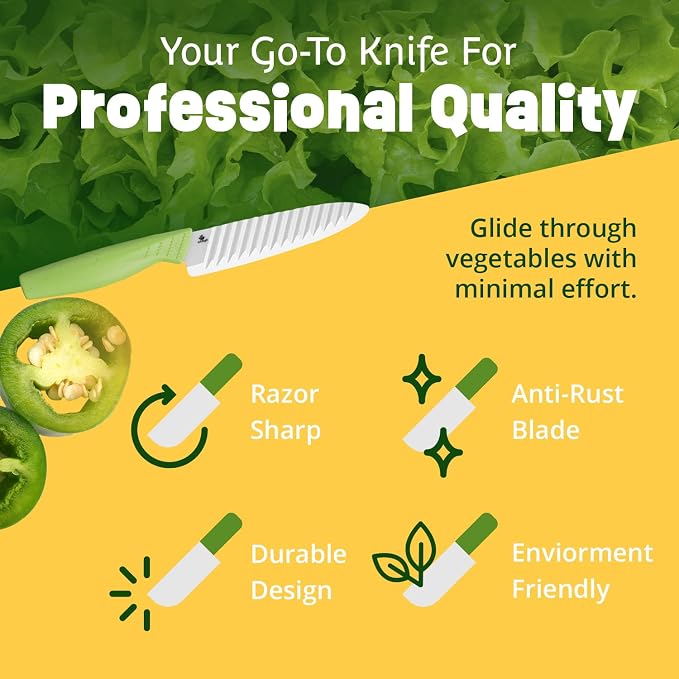 Durable Ceramic Knife for Chopping Vegetables & Fruits, 4” Non-Reactive and - Image 4