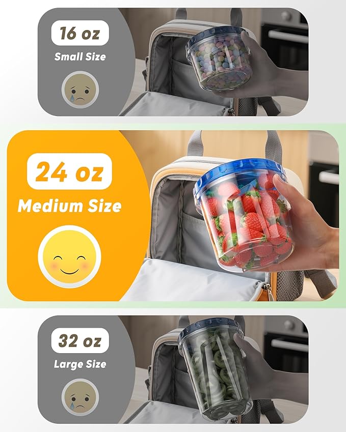 BiuLeon 6 Pack-24 oz Freezer Storage Containers, Plastic Food Storage Containers - Image 5