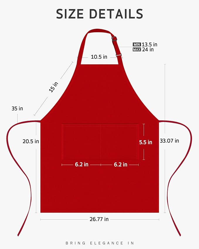 Syntus Chef Apron for Men Women Kitchen Cooking Apron - Image 2